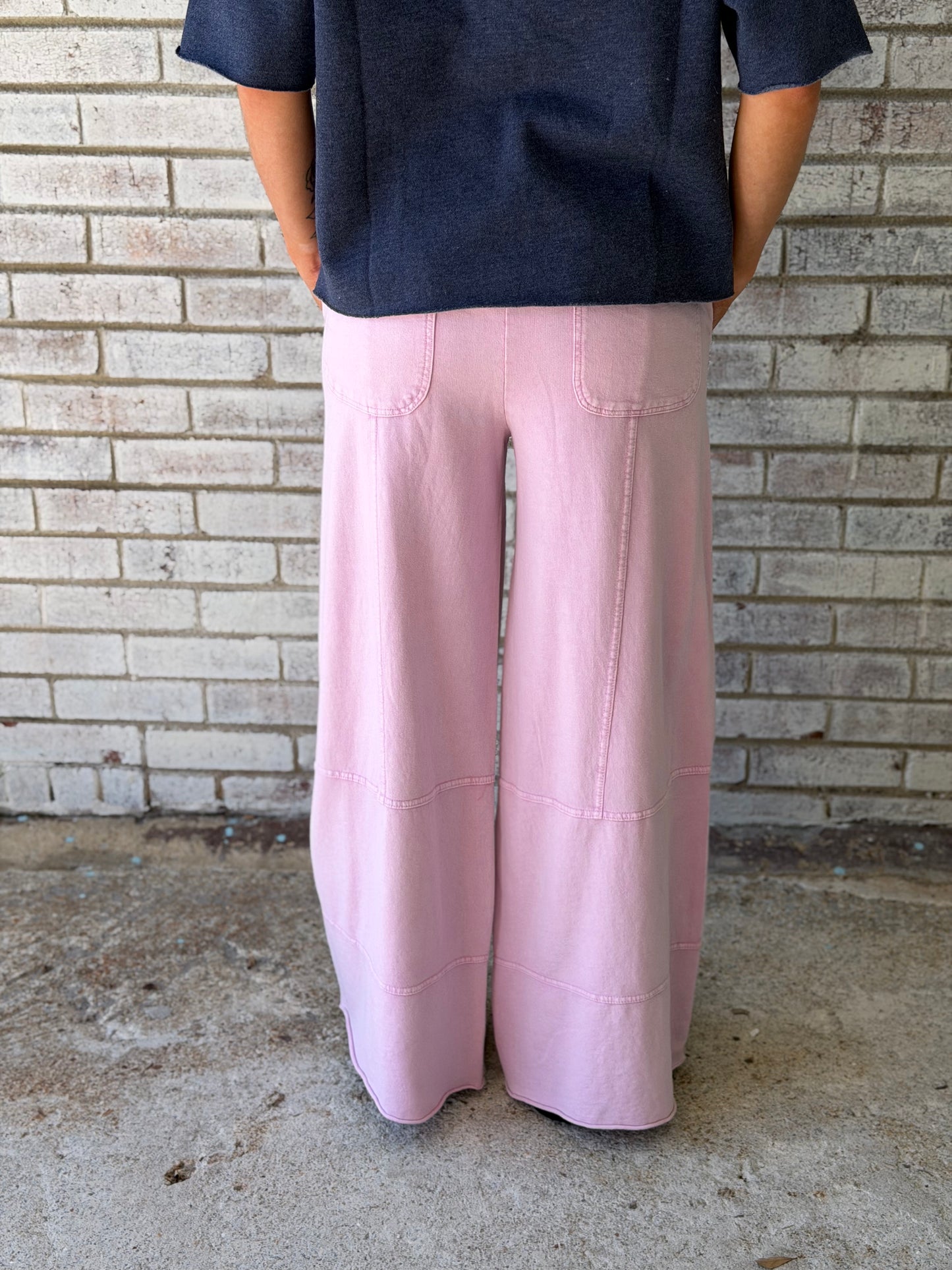 EB50523 Easel Prizm Pink Wide Leg Ginny Pant