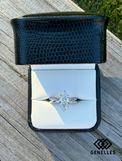 ER10439W44JJ 14K White Gold 2.01CT Lab Grown Marquise .2CTW Semi Mount 0