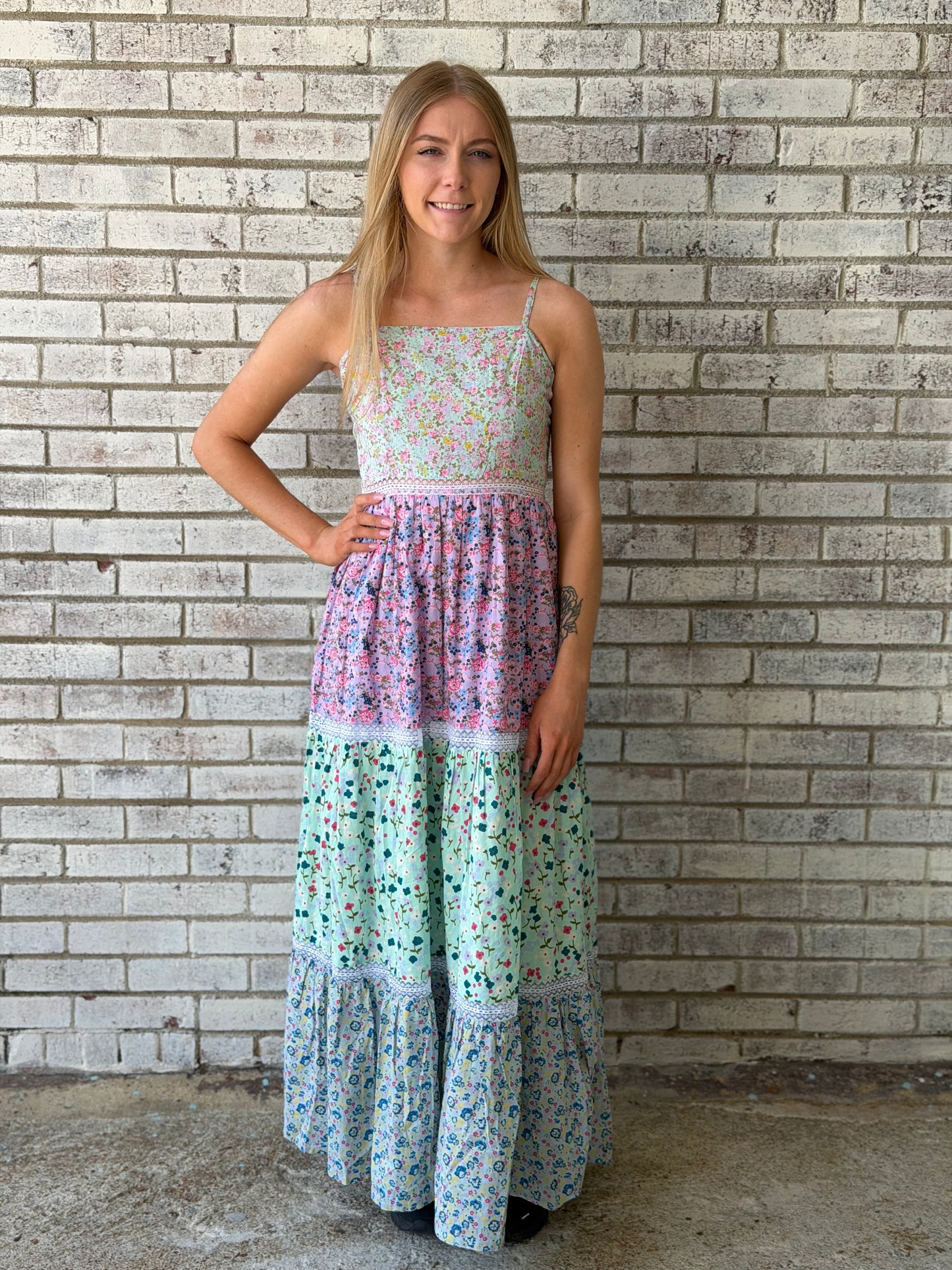 PP-0126-DRS-MULTI-FLRL Simply Southern Floral Design Dress