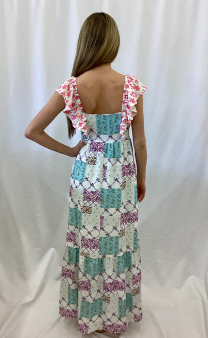 PP-0126-DRS-SWT-RFL-TRLPTCH Simply Southern Patchwork Dress