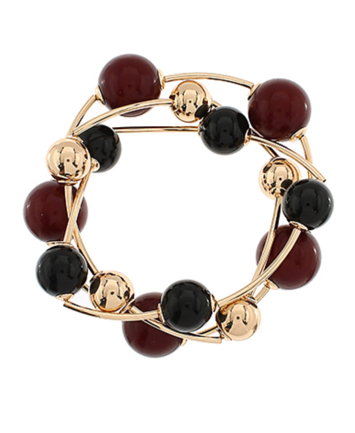 AA86297-006 Carolina Gamecock Gameday 3 Row Black Gold and Burgundy Bead Bracelet Fashion Jewelry 0