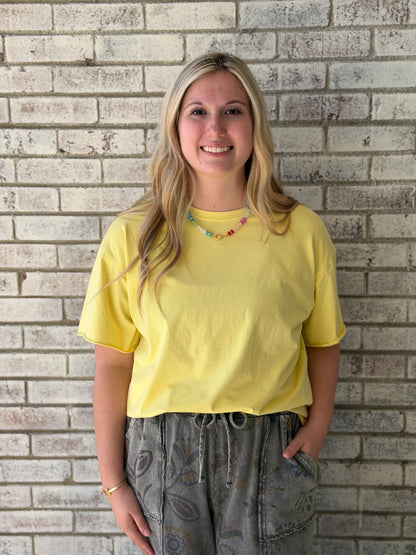 7821B-YLW Yellow Boxy Tee