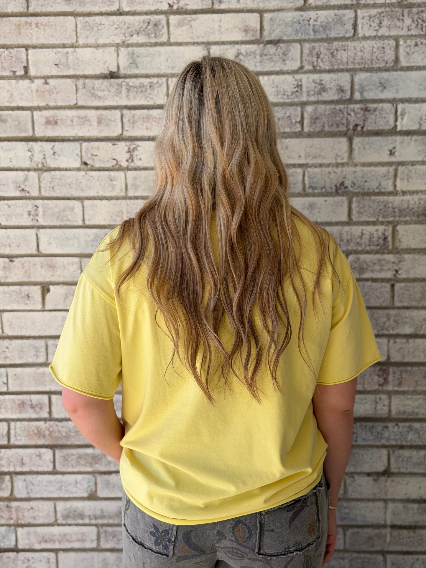 7821B-YLW Yellow Boxy Tee