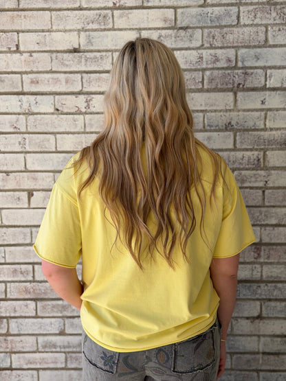 7821B-YLW Yellow Boxy Tee