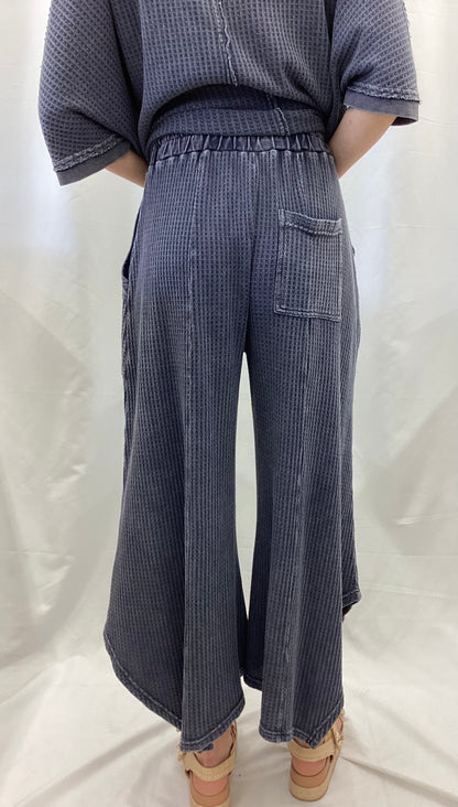 EB57003 Easel Midnight Blue Crochet Patch Ginny Pant