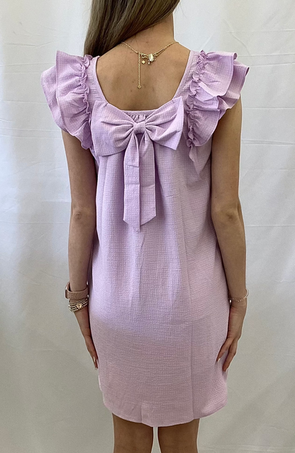 PP-0126-DRS-CQT-LILAC Simply Southern Lilac Bow Dress