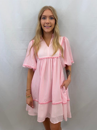 PP-0126-DRS-CSTL-PTCH-PNK Simply Southern Pink Coastal Patch Dress