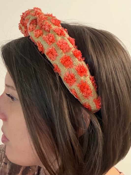 CC38572-001 Orange Floral Headband