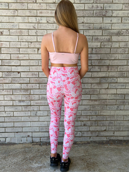 0126-LEG-FULL-PNKCM Simply Southern Women's Full Length Leggings Pink Camo UPF 50