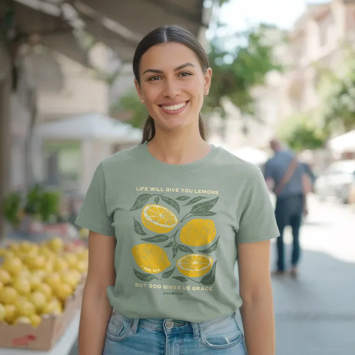 GTA5463 Grace & Truth Women's Lemons T-Shirt 0