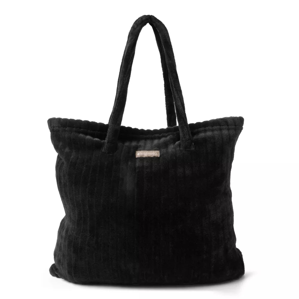 HMOB-BL Hello Mello On My Way Tote Throw Plush Blanket Black