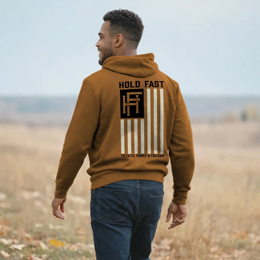 HFH5428 HOLD FAST Men's Hoodie Interlocking Logo Flag 0
