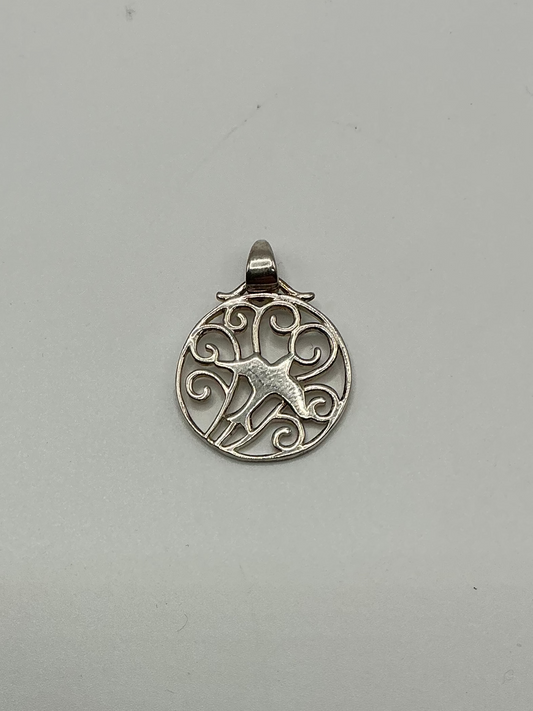 740 DER P894 Southern Gates Sterling Silver vsm Gate with Bird Pendent 0