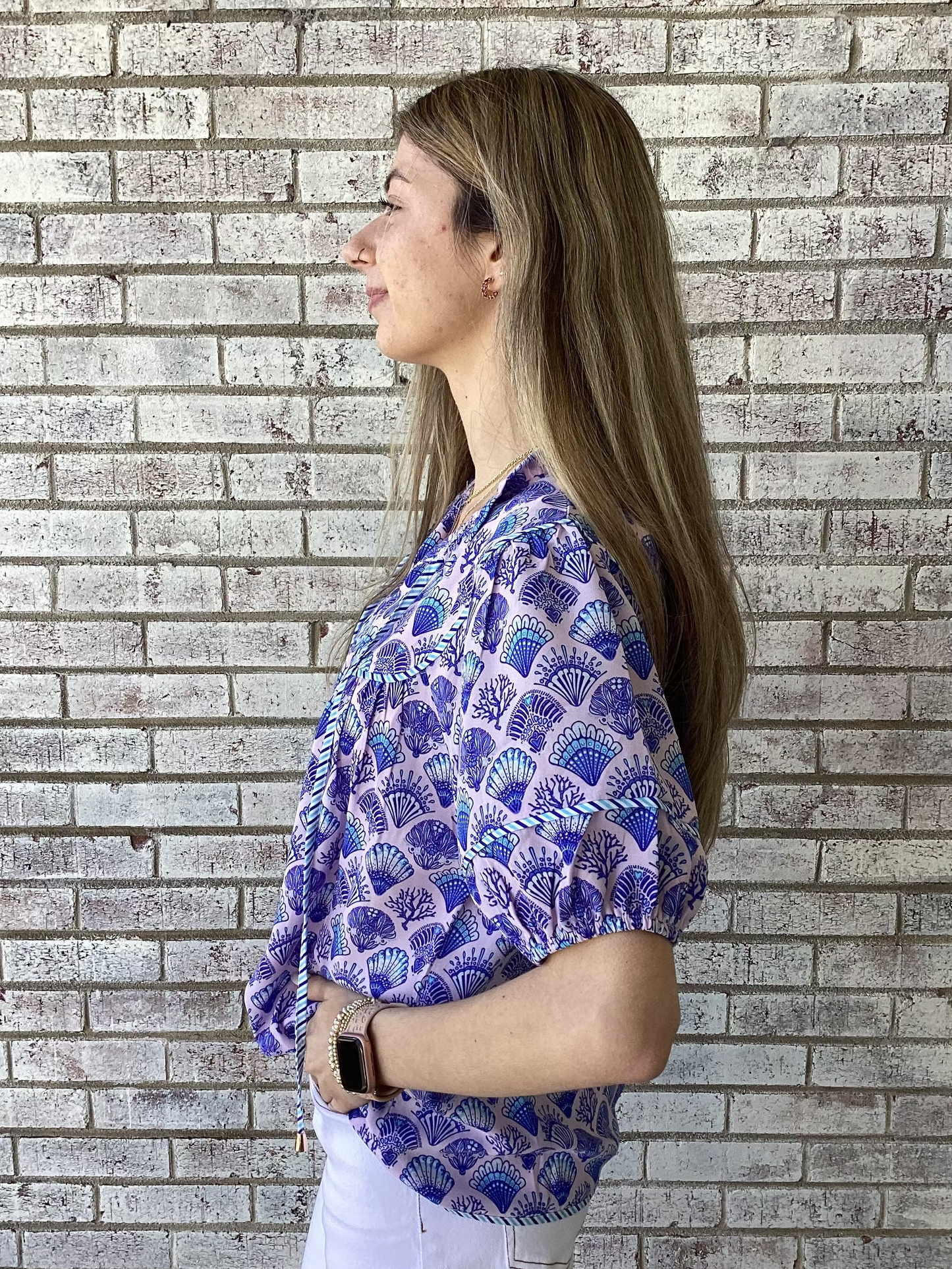 PP-0126-TOP-PRIM Simply Southern Seashell Prim Contrast Top