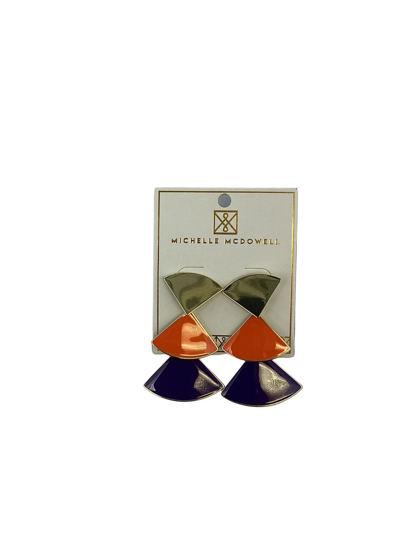 62519 Michelle McDowell Rita Purple and Orange Earrings