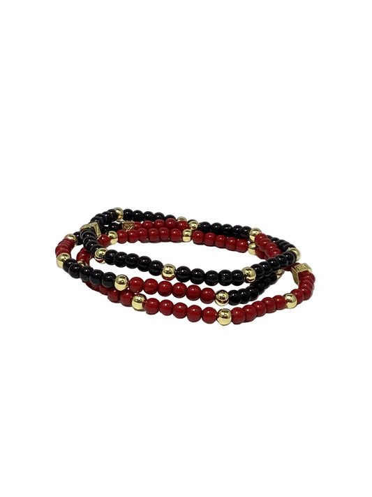 75626 Michelle McDowell Junie Garnet and Black Bracelet