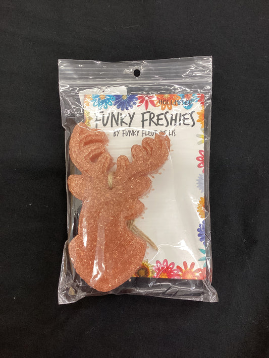 Funky Fleur De Lis Deer Head Freshie Dark Brown-Fierce and Deer Head Freshie Brown - Hollister 0
