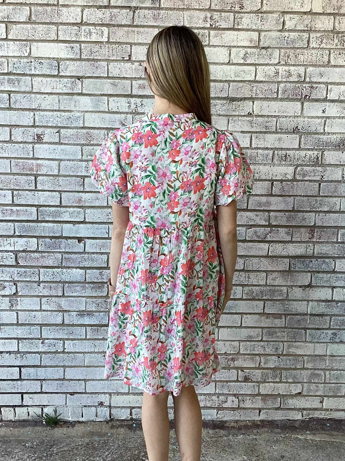 9467E Grace & Emma Water Color Floral Dress