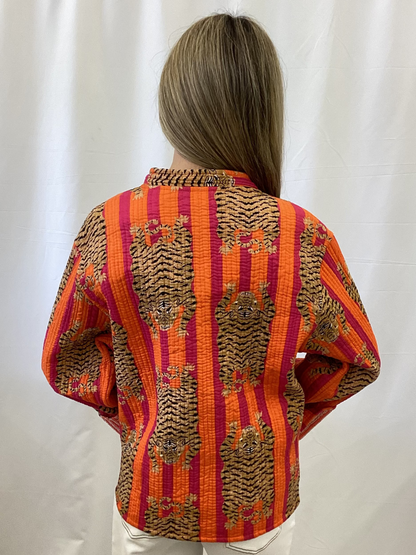 JK4500 Pink & Orange Tiger Jacket