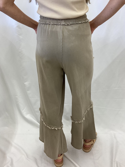 EB57698 Easel Mushroom Wide Leg Pant