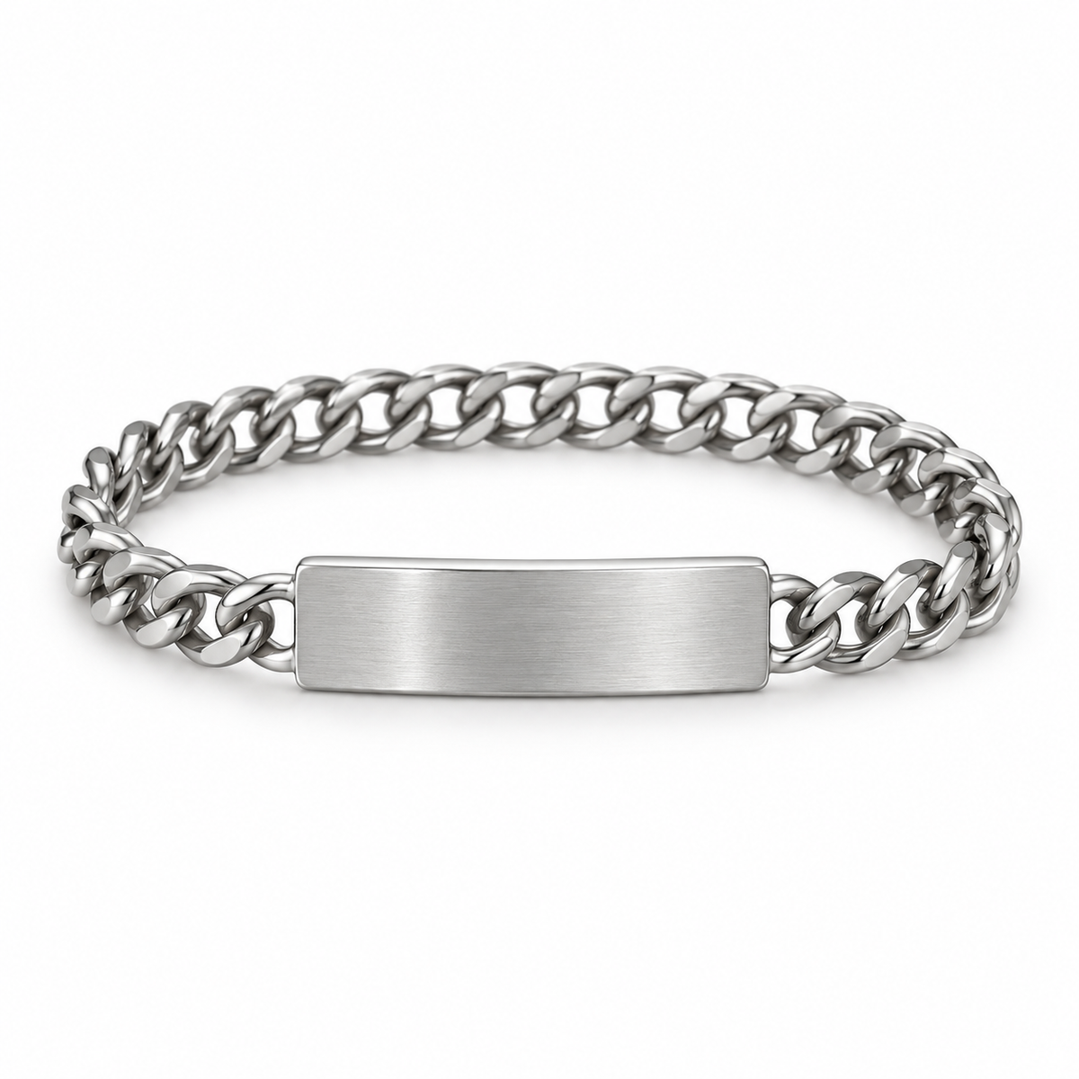 070886 Spiedel Medilog Jr ID Cuban Bracelet Stainless Steele 6.5" 0