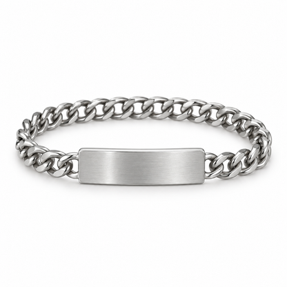 070886 Spiedel Medilog Jr ID Cuban Bracelet Stainless Steele 6.5" 0