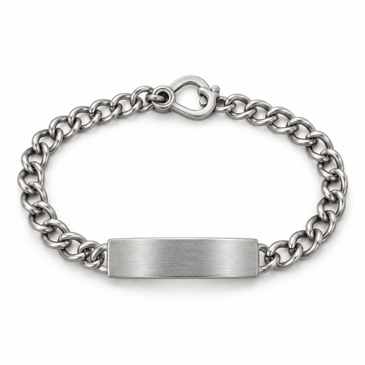 070886 Spiedel Medilog Jr ID Cuban Bracelet Stainless Steele 6.5" 0