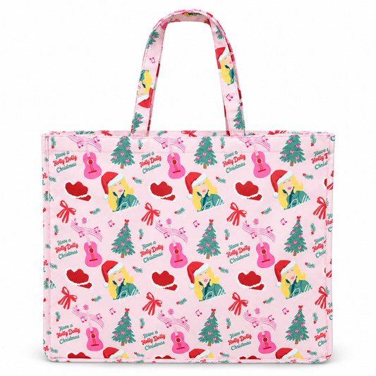 JM80078 Jane Marie Have a Holly Dolly Christmas Sparkle and Shine Tote 0
