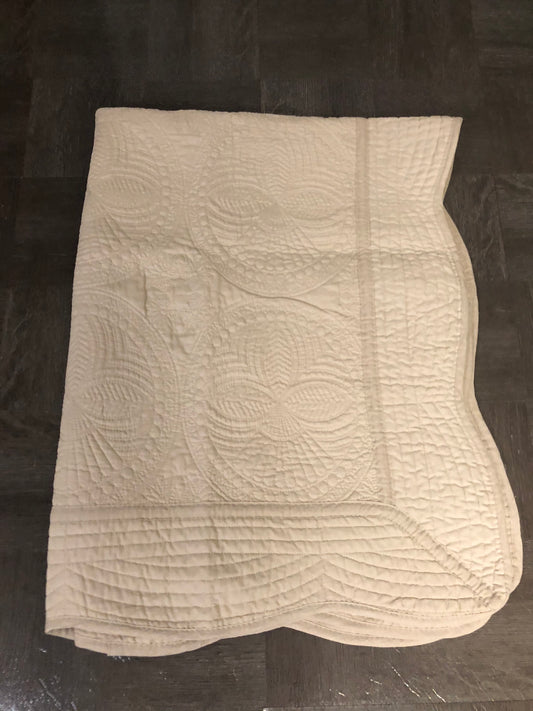 Baby Quilted Blanket White Can Be Personalized