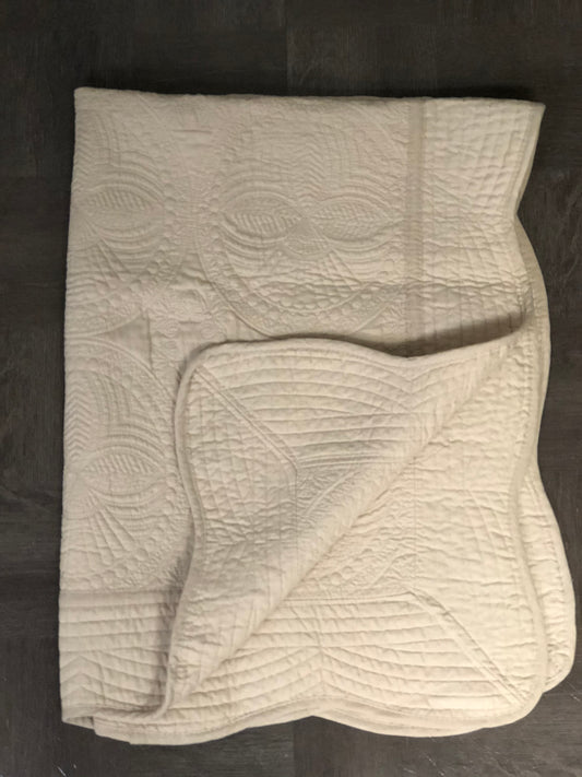 Baby Quilted Blanket White Can Be Personalized