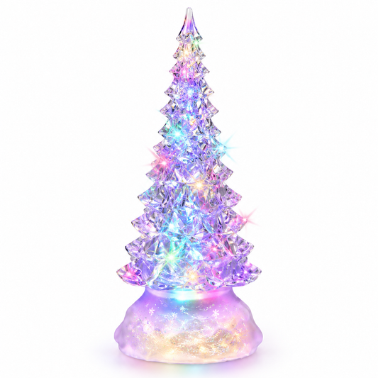 EX20671 Ganz Light Up Swirling Glitter Tree Small Acrylic 0