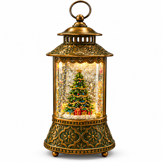 MX197867 Ganz LED Shimmer Tree Lantern Battery Operated/Plug in Acrylic Clear 0