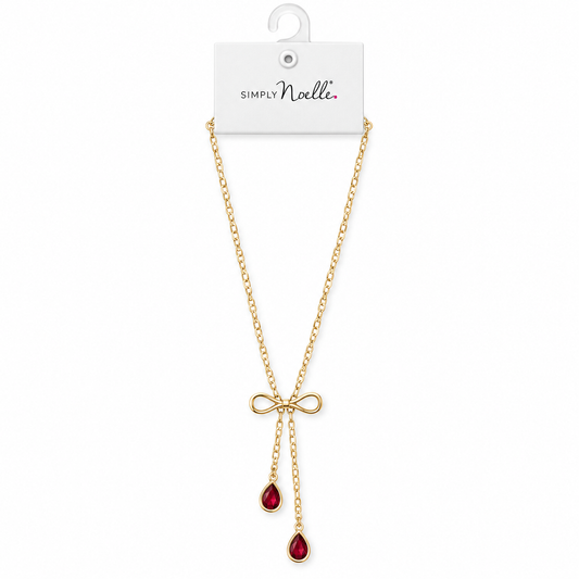 FNECK445 Simply Noelle Holiday Bow Fashion Necklace 0