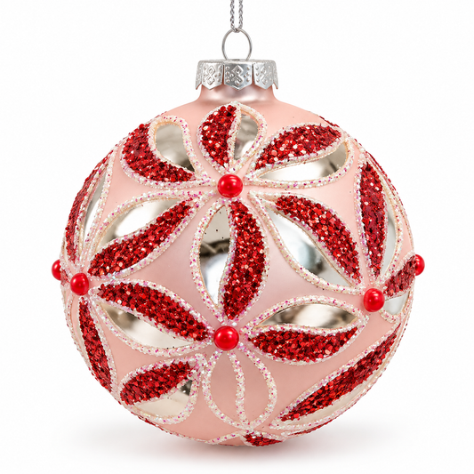 MX192366 Ganz Peppermint Ball Ornaments Glass 0