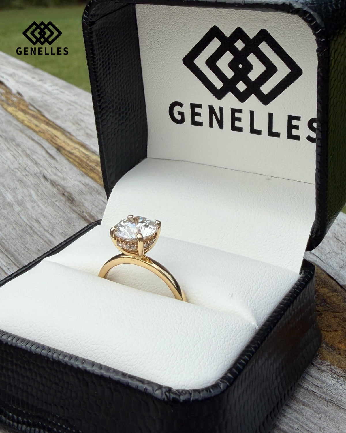 B-R-017847 14K Yellow Gold 2.04CT Lab Grown Round Cut Diamond Solitaire w Hidden Halo 0