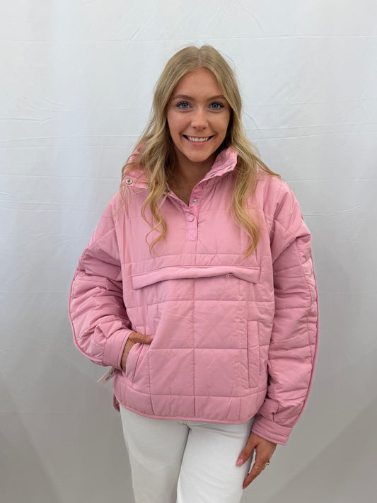 KDC-PLVR-13-LPK Katydid Lt Pink Puffer Pullover