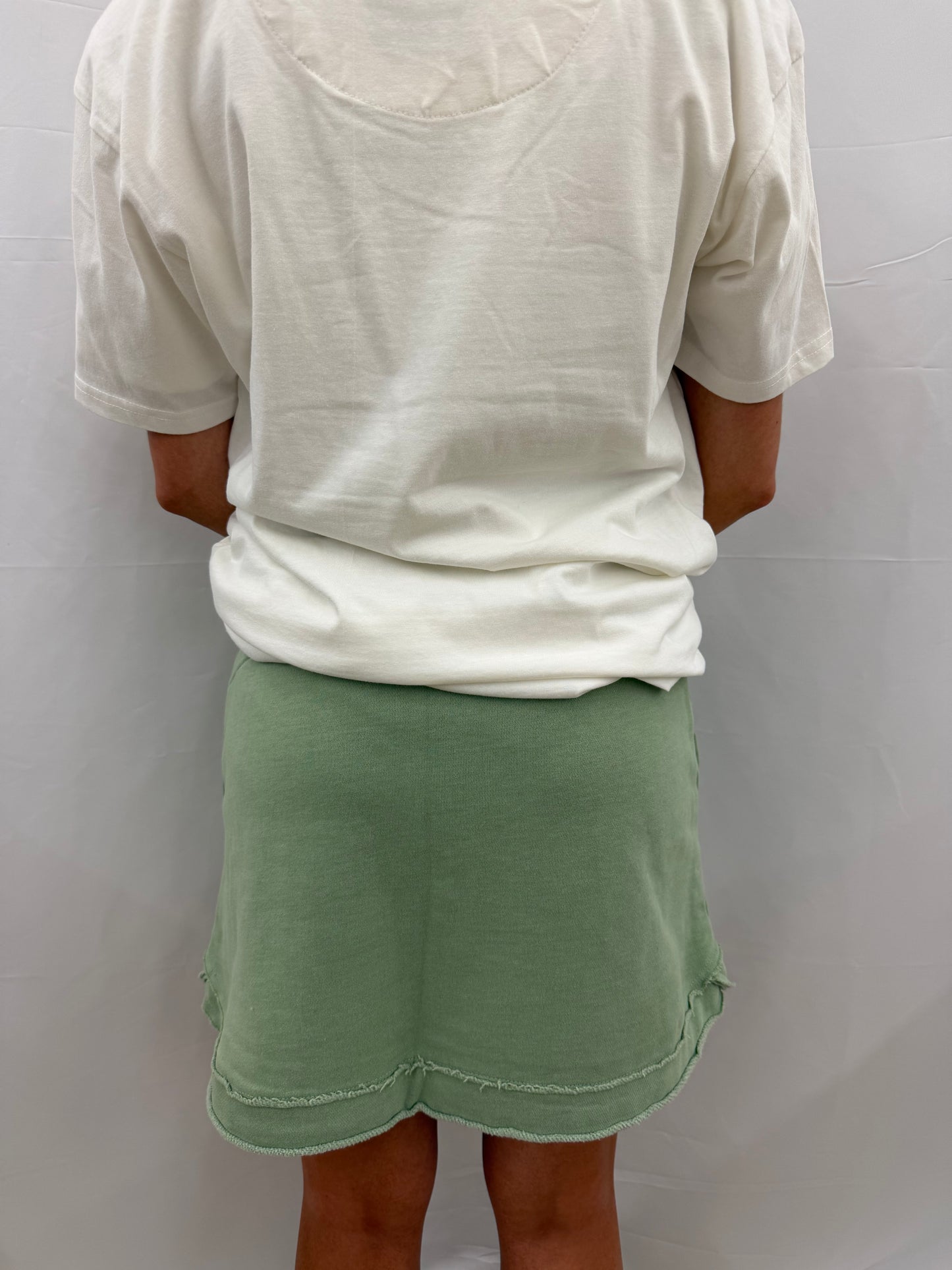 RDG68A98SLD Royce Duo Melange Fleece Skort Sage