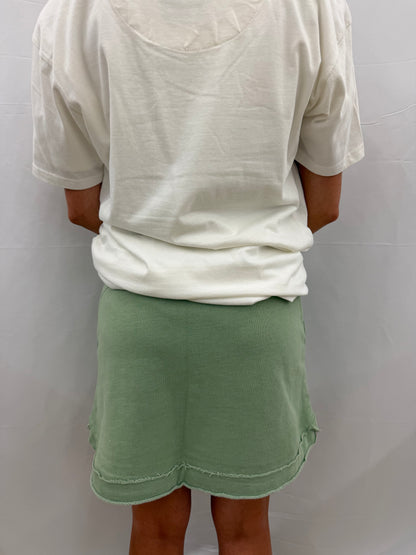 RDG68A98SLD Royce Duo Melange Fleece Skort Sage