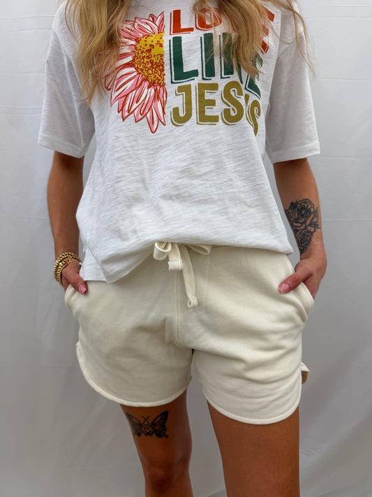 RDG68A22SLD Royce Fleece Gym Short Ivory
