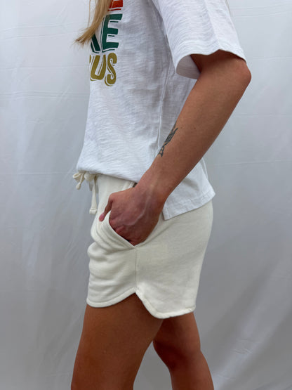 RDG68A22SLD Royce Fleece Gym Short Ivory