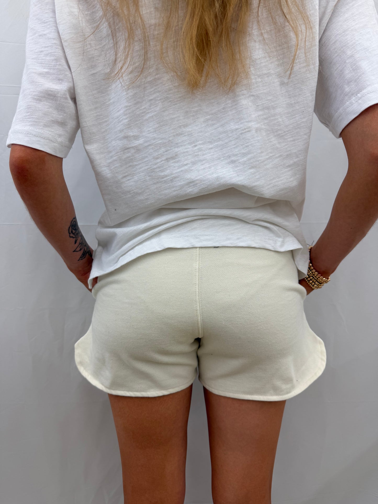 RDG68A22SLD Royce Fleece Gym Short Ivory