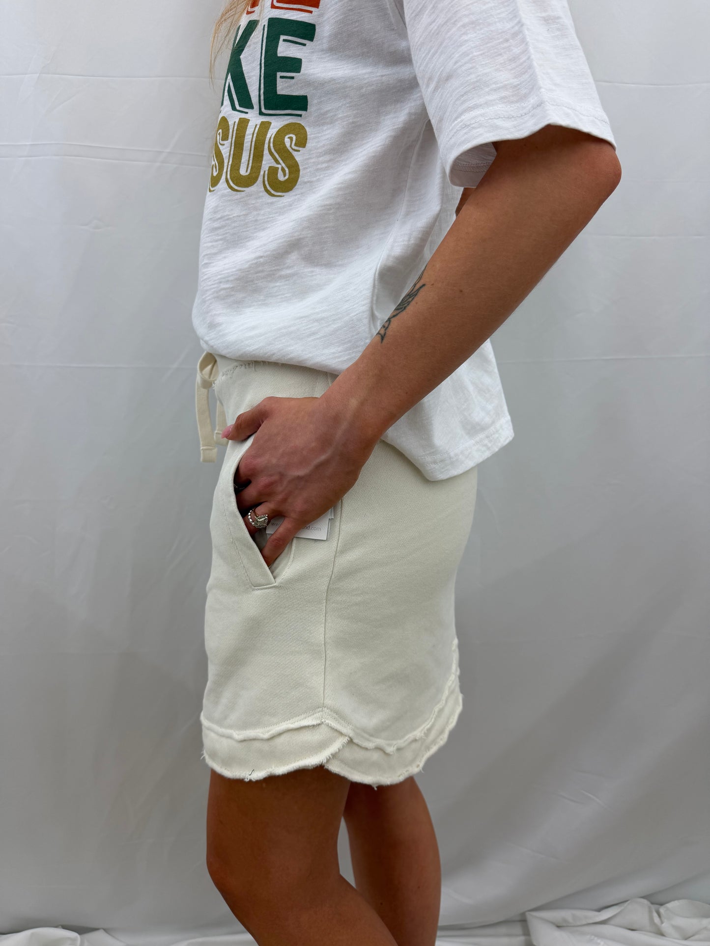 RDG68A98SLD Royce Duo Melange Fleece Skort Ivory