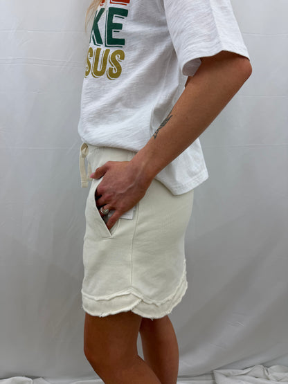 RDG68A98SLD Royce Duo Melange Fleece Skort Ivory