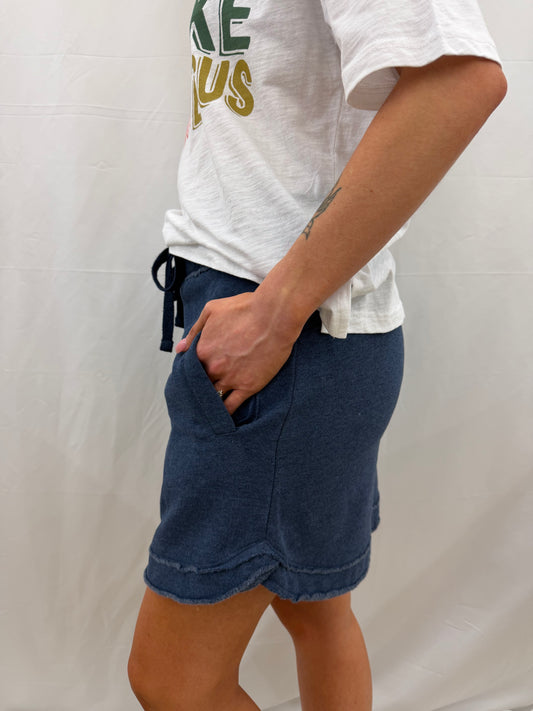 RDG68A98SLD Royce Duo Melange Fleece Skort Navy