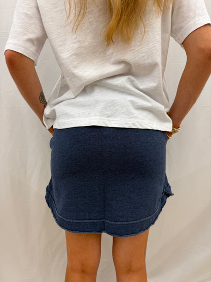 RDG68A98SLD Royce Duo Melange Fleece Skort Navy