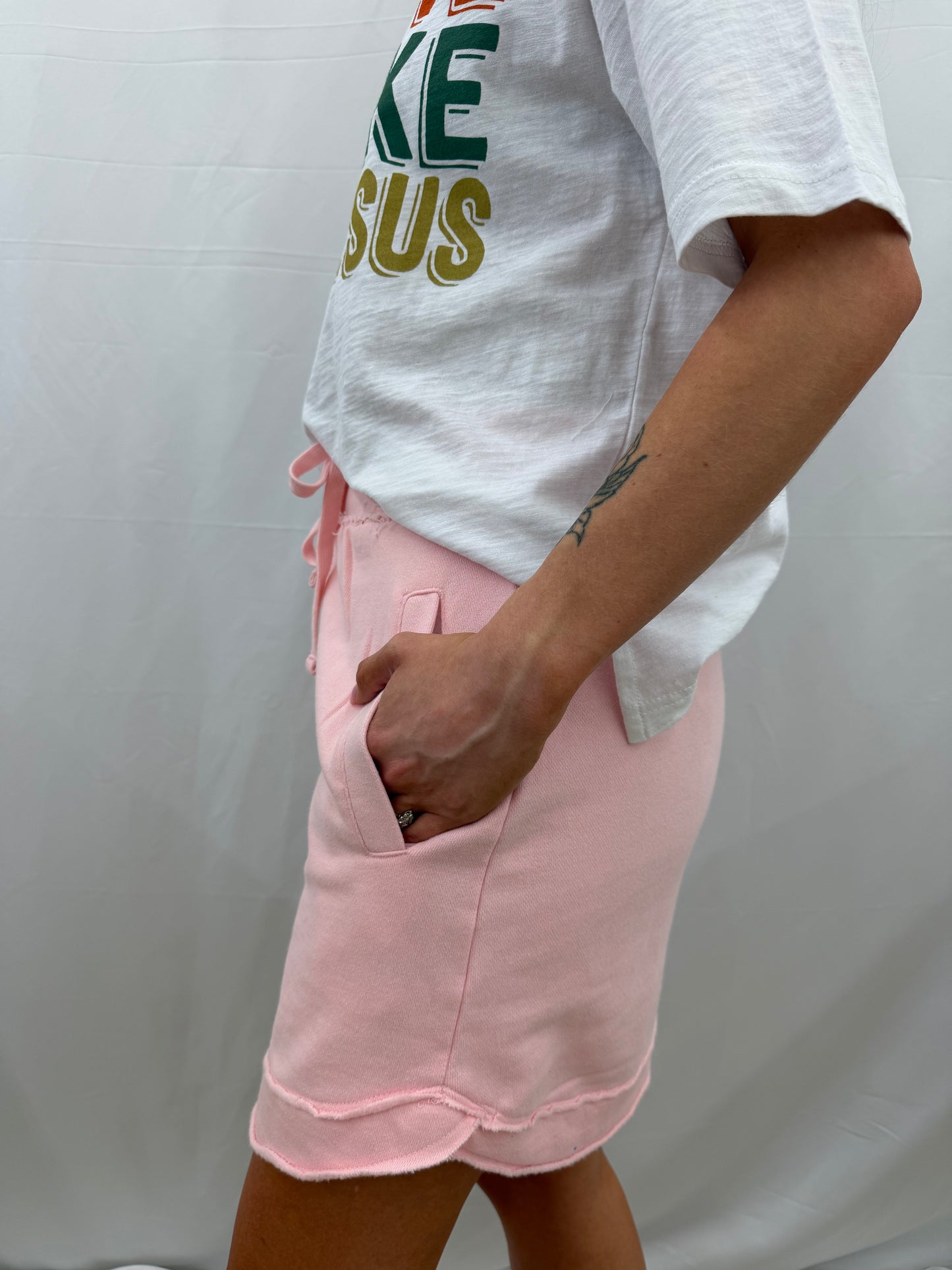 RDG68A98SLD Royce Duo Melange Fleece Skort Beach Pink