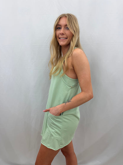 PP-0126-DRS-TARA-SAGE Simply Southern Tara Romper Dress Sage