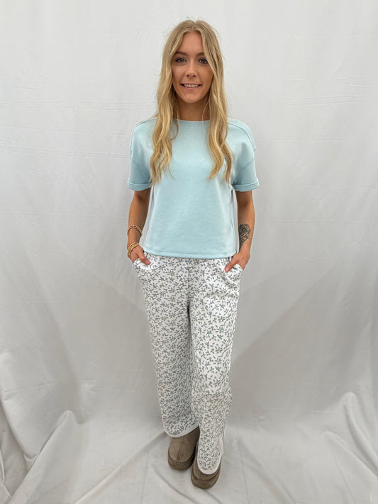 PP-0126-PNT-PNTCK-ROBFLR Simply Southern Robin Egg Floral Pants