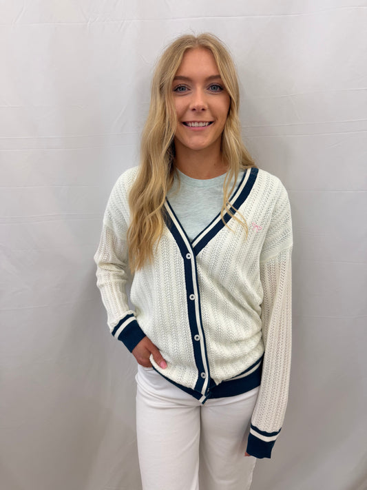 0126-CARDI-VARSTY-NAVY Simply Southern Varsity Cardigan