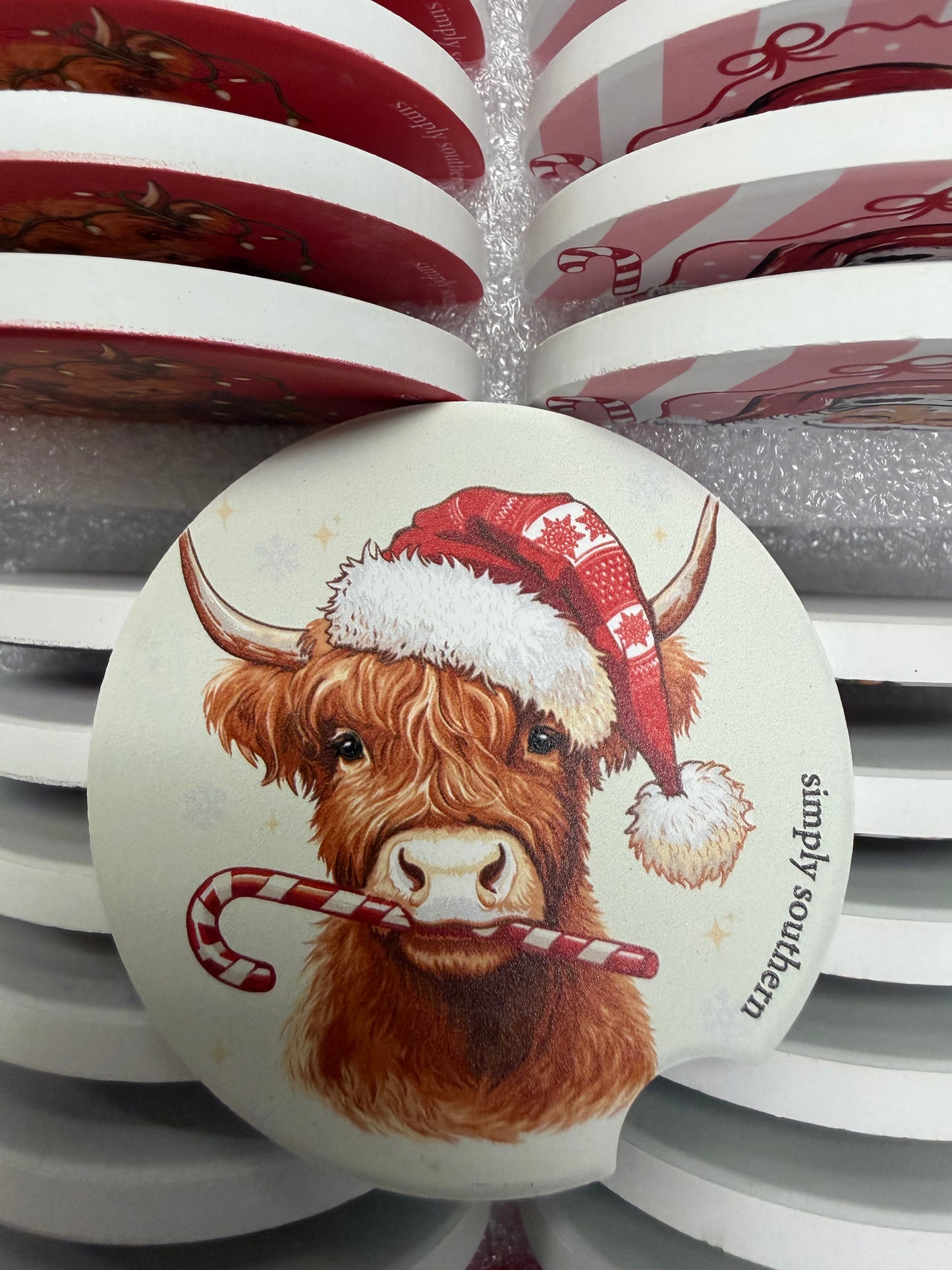 PP-0226-KIT-CC-HOL Simply Southern Water Absorbent Car Coasters